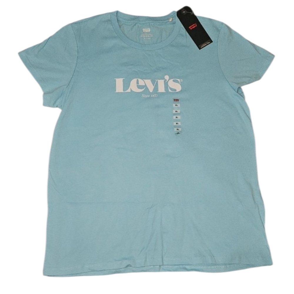 NWT! Levis Baby Blue Shirt Womens Size Extra Large XL 100% Cotton NEW Top Tee